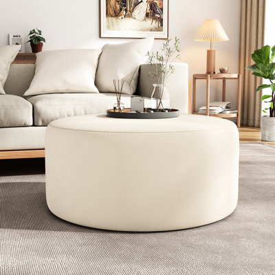 Velours crème avec texture, 30 po x 16 po x 30 po, rembourré de mousse, confortable et polyvalent en velours, 30 po x 30 po x 16 po, répond à divers besoins