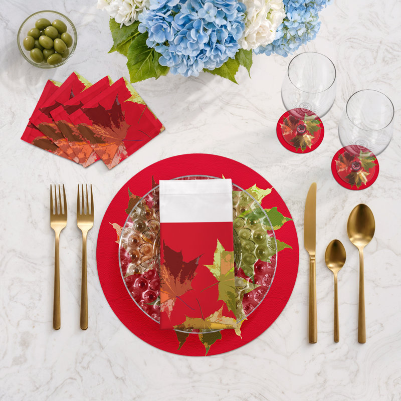 Square Napkins, Red