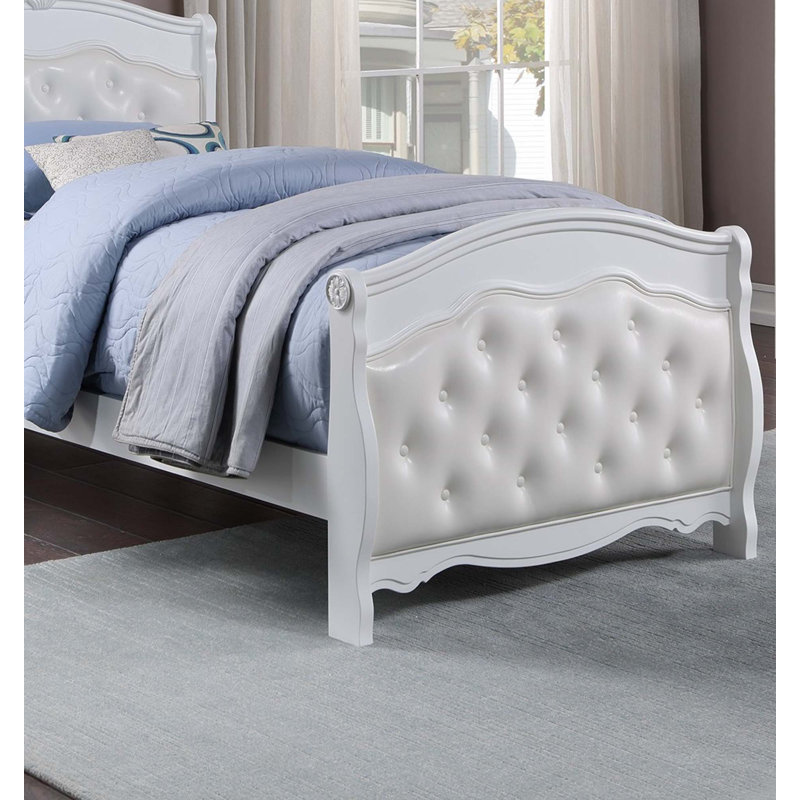 Lit de luxe traditionnel Youth, Double, Blanc