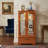 Lighted 2-Door Glass Curio Display Cabinet With Adjustable Shelves, Built-In Drawer, And Included Light Bulb-746388954