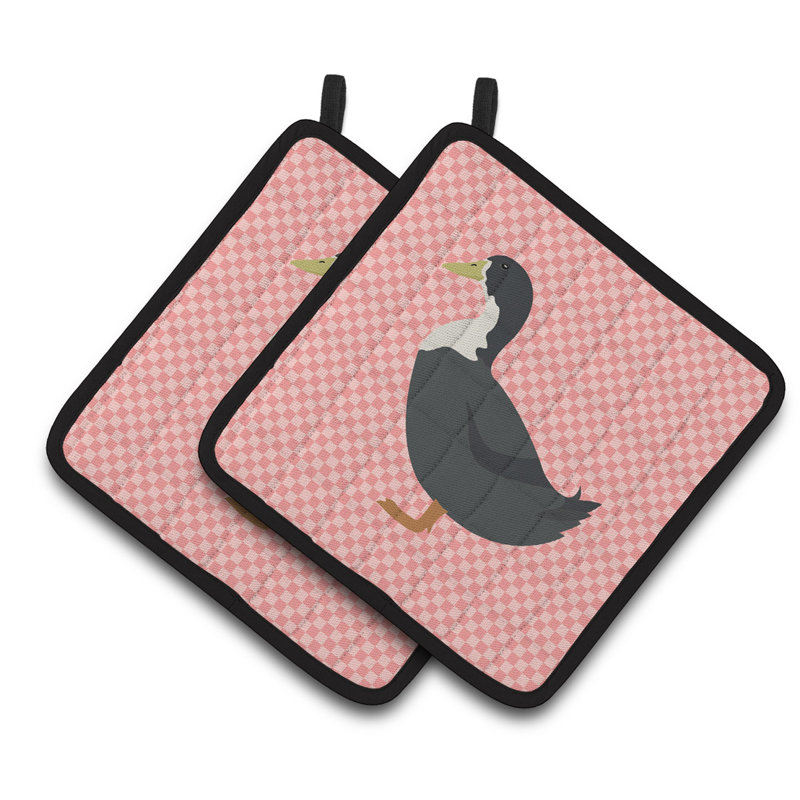 Cuisinier poignée à damier suédois canard caroline