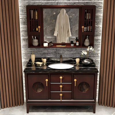 Chinese style retro bathroom Vanity.
