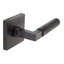 Bravura 846-7 Knurled Privacy Lever on Square Contemporary  Rose in Matte Black