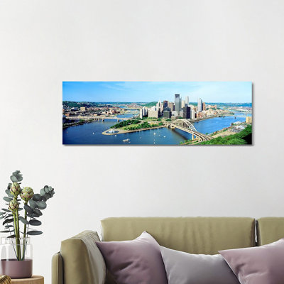 Daytime Skyline - Wrapped Canvas Panoramic Print