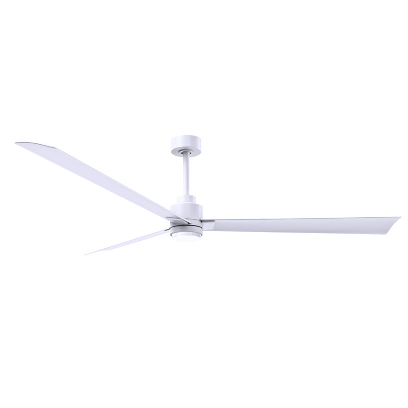 Ventilateur de plafond Alessandra, Blanc mat, Blanc mat, 72"
