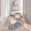 Tapis d'intérieur/extérieur à poils courts, motif géométrique moderne Obsidian Circles, bleu, gris, or, crème, ivoire, lavable en machine, antidérapant, adapté aux animaux domestiques, pour salon, chambre, salle à manger, entrée, couloir, bureau-2008140210