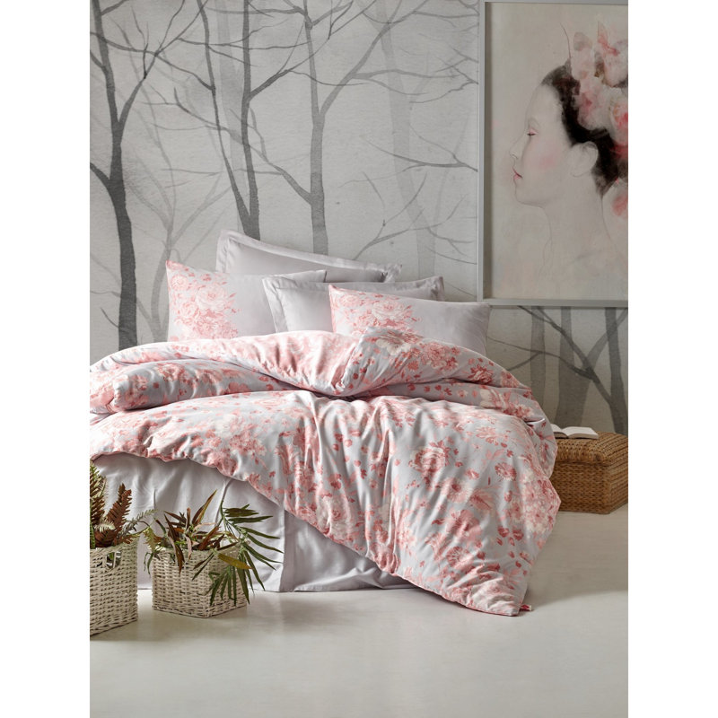 Ensemble de housse de couette 100% coton Wolfsberg, Housse de couette 94 po x 87 po + 2 taies d'oreill