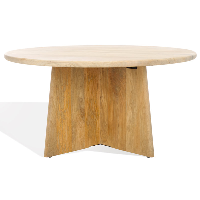 Madilynn Marble Top Single Coffee Table, Natural/Natural