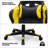 Inbox Zero Adjustable Reclining Ergonomic Swiveling PC & Racing Game Chair with Footrest-1596468901