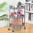 3-Tiers Stainless Steel Utility Cart with Wheels,12*17.3*31.3 inch Rolling Cart,Metal Cart, Salon Trolley Cart,Kitchen Storage Cart,Bathroom Cart-63932256