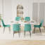 Ensemble de table de salle à manger 70,9 po Marble Texture-1587023303-1587023304-1587475903