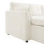 Canapé d'angle confortable avec rangement et prise de recharge pour des moments de détente en famille - Tissu beige pour un usage quotidien