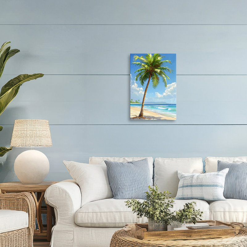 Toile Shade From Palm Trees, design par LSR Design Studio, H 24 po x l 16 po
