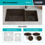 Évier de cuisine 32 po x 19 po en quartz, évier à double cuve 60/40, évier encastré, évier de cuisine encastré, évier de cuisine en granite, avec 2 grilles en acier et crépine, bride d'évacuation-72644722