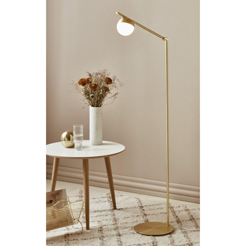 139.5cm Arched Floor Lamp, Gold