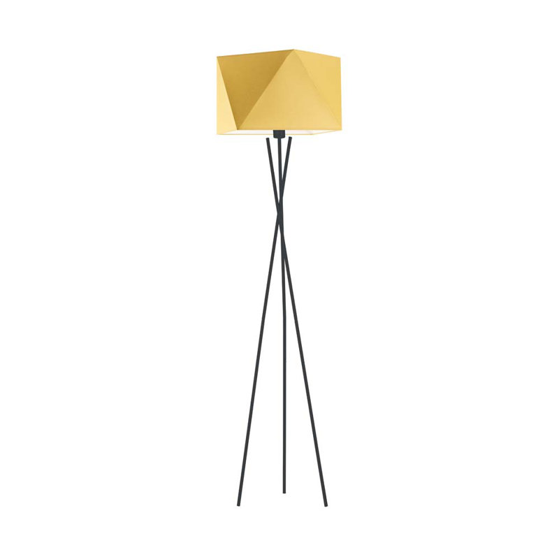 Ayane 163cm Tripod Floor Lamp, Mustard, Black