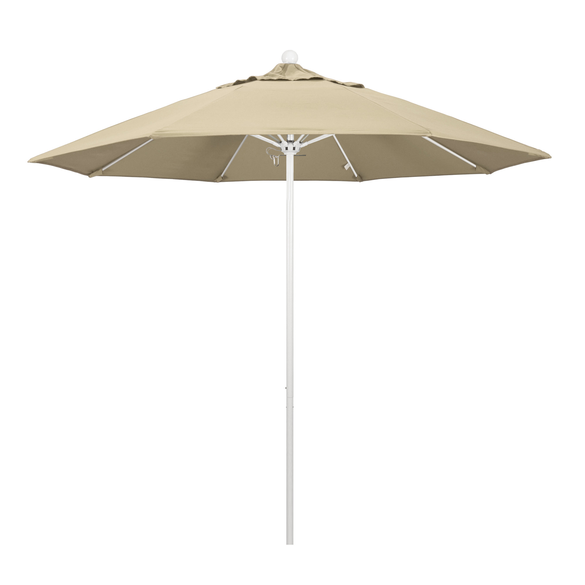 Maria 108'' Sunbrella® Outdoor Umbrella, White, Antique Beige Sunbrella® Canvas