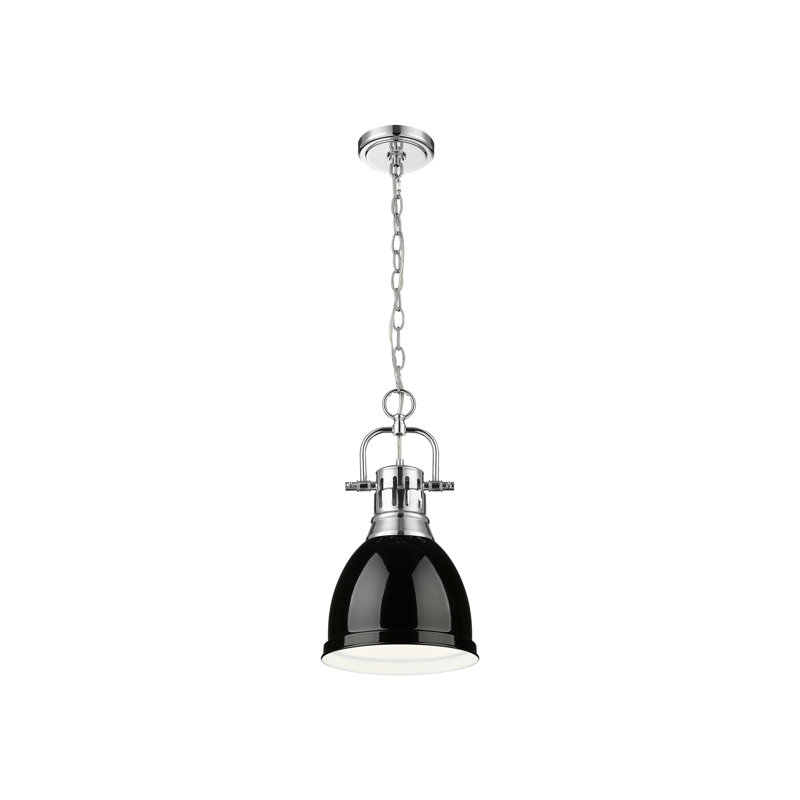 Alethia 1 - Light Kitchen Island Pendant, Black, Chrome