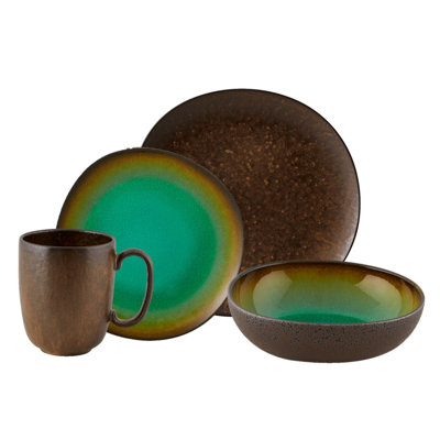 Amazonia Stoneware Dinnerware Set 4 Piece