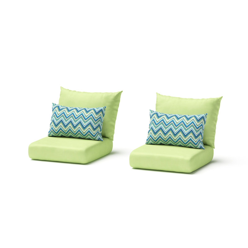 Castelli Outdoor Sunbrella Cushion Cover, Green Acrylic Sunbrella®