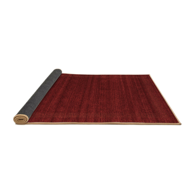 Tapis rouge en laine et polyester tissés à la machine Doralene, Carré 4 pi