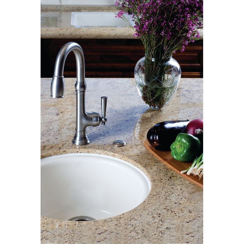 Jacobean Single Handle Pull Down Bar Faucet, Antique Copper