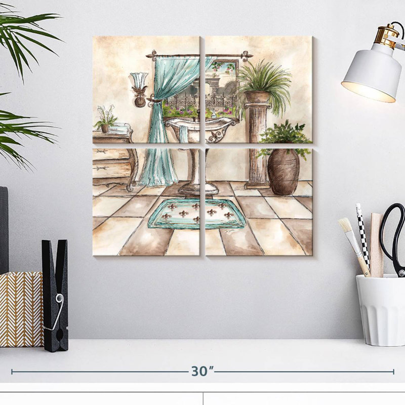 Lilie Paris Bath II, 18" H x 18" W