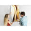 Magnetic Memo Board Whiteboard - 60 x 120 cm - With Marker and Magnets - Gold wave abstraction