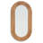 Joshlynn Solid Wood Oval Wall Mirror