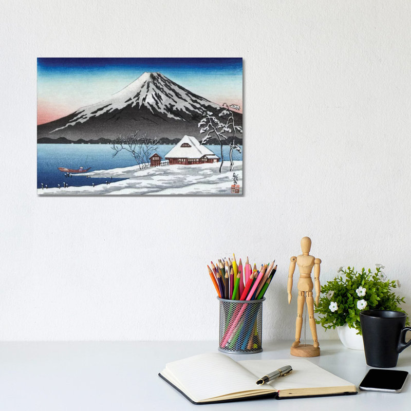Japan: Mount Fuji - Wrapped Canvas Painting, 20.32 cm H x 30.48 cm W