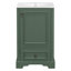 Meuble-lavabo de 20 po avec lavabo en céramique, porte à fermeture en douceur, tablette ajustable en forme de U, tiroir de compartiment et support de porte, style moderne, conception peu encombrante-118774472