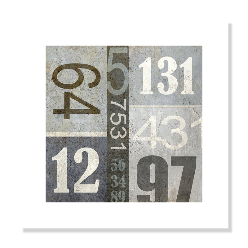 Impression de chiffres sur papier, H 10 po x l 10 po x P 1 po