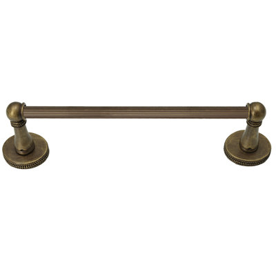 Classic c.c. approx towel bar 5/8 reeded center in Antique Brass