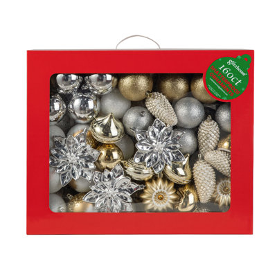 160 Piece Christmas Shatterproof Ornaments Set