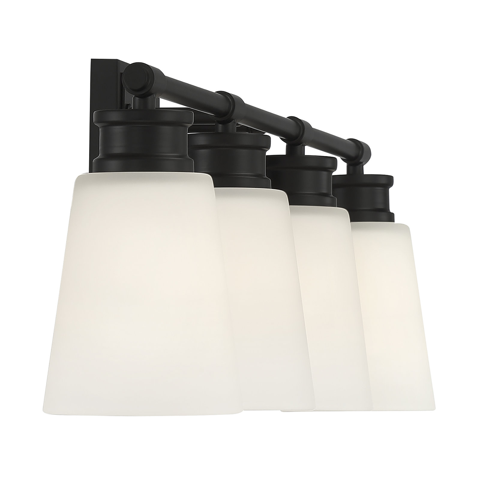 Orlanda 4-Light Dimmable Vanity Light, Matte Black