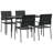 35" H X 21.3" W X 24.6" D Patio Dining Set with Rectangular Table-1563119792-1563119795