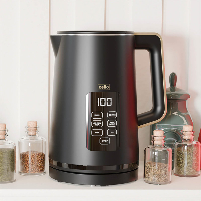 Cello Digital Kettle with Touch Panel, Black