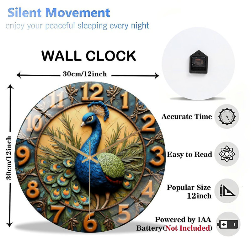 Horloge murale 12 po