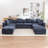 Bennett 8-piece Upholstered Comfy U-shaped Sofa Couch Reversible Chaise Sectional-97462467
