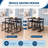 Industrial Dining Table Set, with 4 Stools-877927268