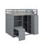 Lit mezzanine double avec garde-robe, bureau et tablettes-1443962582