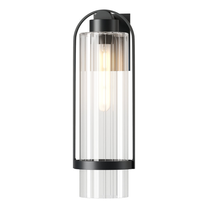 Alcove Aluminum Wall Light, Clear Glass, Coastal Black, 23.2" H x 7.8" W x 8.3" D