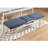 Modern Striped Bench with Storage, White & Dark Blue, 43.3 x 19.0 x 15.7 inches | 100% Melamine Coated Particle Board & Linen | Hornbeam Legs | Perfect for Entryway, Living Room, or Bedroom Decor-1697425463