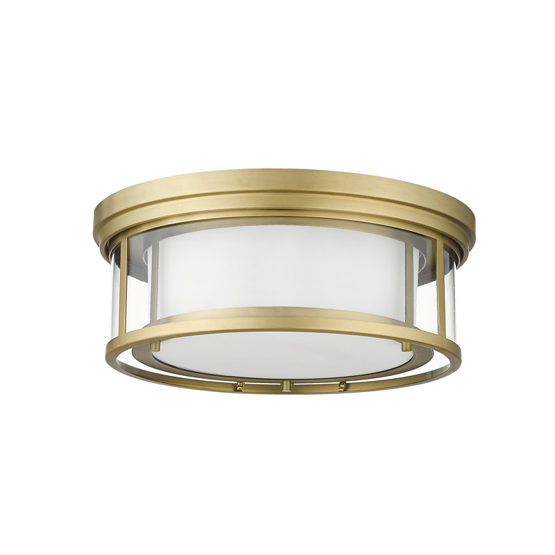 Plafonnier encastré 3 lumières 16 po Jayce, Laiton vieilli