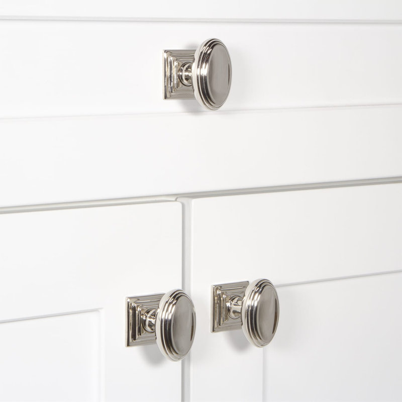 Anneau Cabinet Knob, Polished Nickel
