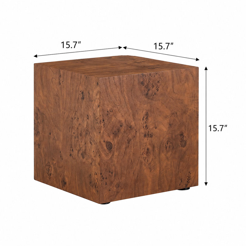 Table basse en placage de noyer Burl