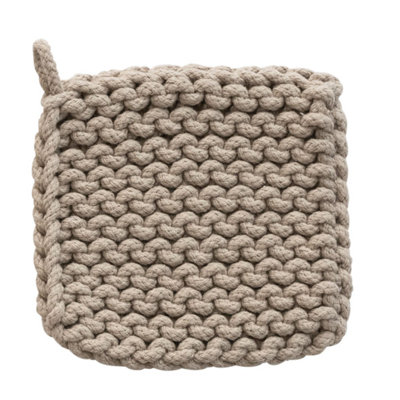 Square Cotton Crochet Pot Holder (Each One Will Vary)