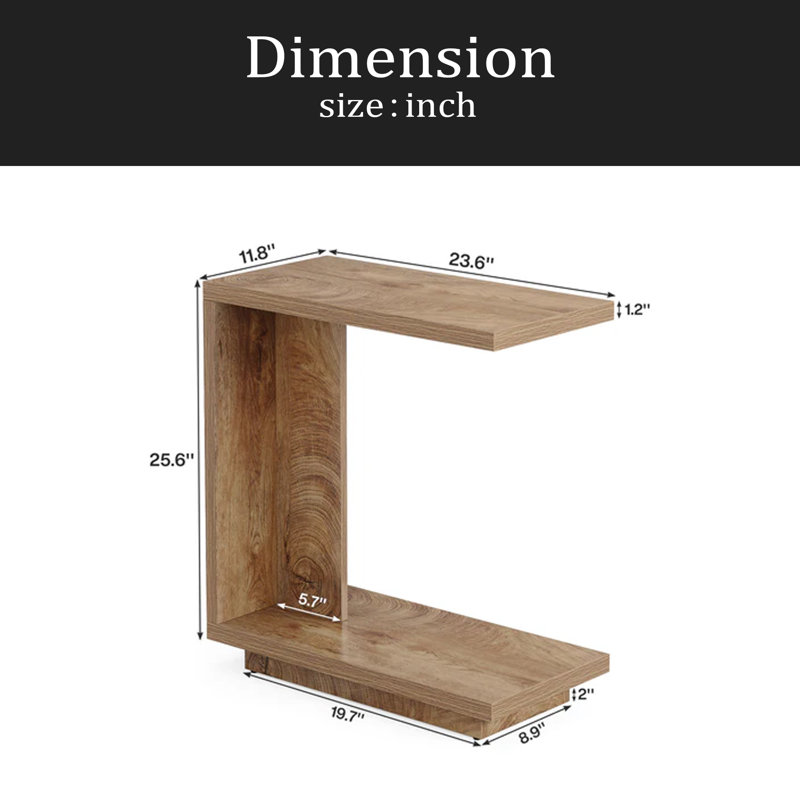 C-Shaped Bedside Table,Stylish Side Table