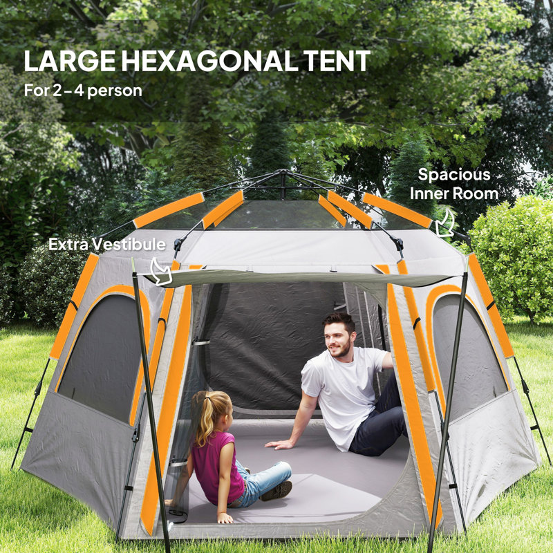 3 Person Tent, Light Grey