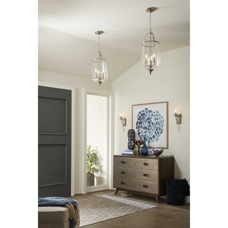 Luminaire suspendu géométrique simple à 3 lumières Rumaysa, Blanc